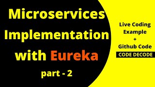 Microservices Tutorial example using Spring boot with Eureka Microservices Spring boot Eureka [upl. by Nolubez26]