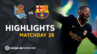 Highlights Real Sociedad vs FC Barcelona 16 [upl. by Porty497]