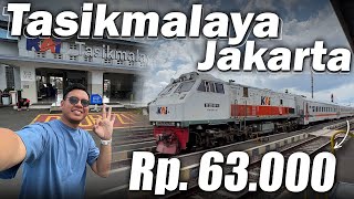 Tasikmalaya  Jakarta Naik Kereta ternyata semurah ini  Trip KA Serayu kelas Ekonomi 63 Ribu saja [upl. by Alyahsal]