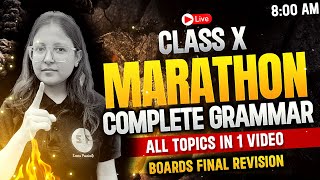 Complete Grammar Marathon in 1 Video Class 10th English Boards Exam 202324 with Deepika Maam [upl. by Loftis]