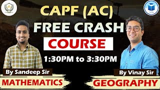 CAPF Assistant Commandant  Free Crash Course  Mathematics amp Geography  CivilsTap [upl. by Hairahs]