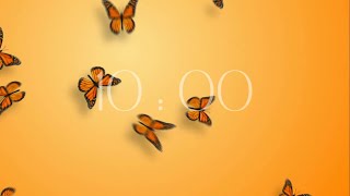 10 minutes timer with Butterflies with an Alarm and Lofi Music [upl. by Legir140]