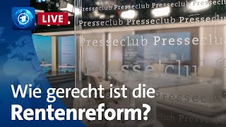 Alt gegen Jung – wie gerecht ist die Rentenreform  ARDPresseclub [upl. by Hazlip]