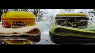 Formula 1 Carnauba Paste Wax Vs Rain Dance Carnauba Paste Wax water test [upl. by Hodgkinson729]