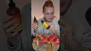 Chamoy over Watermelon 🍉 ASMR [upl. by Aeduj]