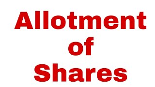 Meaning of Allotment of Shares hsc2022 [upl. by Wendy]