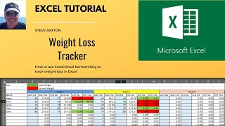 Weight Loss Tracker in Microsoft Excel Track weight loss or gain in Excel [upl. by Reina]