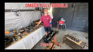 Om606 High HP Engine Build part 1 [upl. by Aniroz]