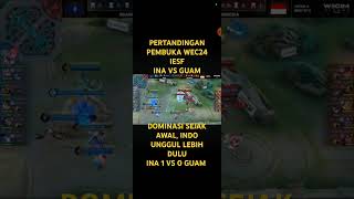 WEC24 IESF INA 1 VS 0 GUAM mobilelegends wec24 iesf youtubeshorts indonesia mlbb fyp shorts [upl. by Atirehs]