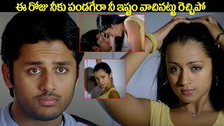 బాబోయ్ త్రిష మామూలుగా లేదు  Trisha amp Nithin Best Romantic Comedy Scenes  iDreamKumuramBheem [upl. by Lachish412]