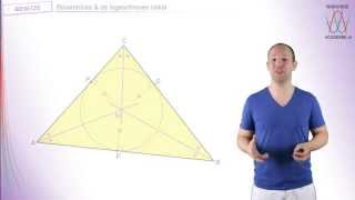 Stellingen amp bewijzen  Bissectrices amp ingeschreven cirkel  WiskundeAcademie [upl. by Enidlarej]