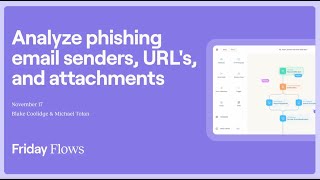 Friday Flows Episode 14 Analyze phishing email senders URLs and attachments [upl. by Renner]