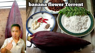 Special banana flower🌹Torrent recipe Cooking👨‍🍳 local style tasty🤤family👨‍👩‍👧Cookingvlog [upl. by Nodnal994]