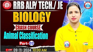 RRB ALP Technician Science Class  RRB JE Science Animal Classification Biology For Railway Exams [upl. by Melan]