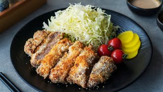 Air Fryer Tonkatsu Fried Pork Cutlet amp Tonkatsu Sauce  日式炸猪扒  カツ丼 [upl. by Laurin474]