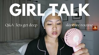 GIRL TALK SERIES ep 1 🎀  skincare routine QampA [upl. by Mitman]