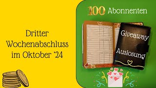 3 Wochenabschluss im Oktober 🍁  100 Abonnenten GiveawayAuslosung 🍀 Umschlagmethode  Budgetieren [upl. by Arhoz]