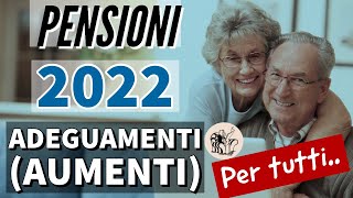 ADEGUAMENTO delle PENSIONI PER TUTTI dal 2022 👉 LA PEREQUAZIONE [upl. by Harret]