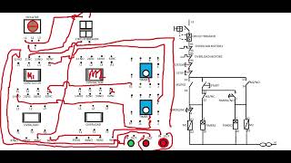 Two motor start with the same start button after ten seconds sequence Starter [upl. by Tamis]