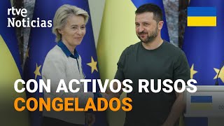 UCRANIA VON DER LEYEN anuncia en KIEV un nuevo PRÉSTAMO de 35000 millones  RTVE Noticias [upl. by Kelila980]