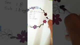 Front page design for assignment art painting flowers viralvideo shorts [upl. by Evad217]