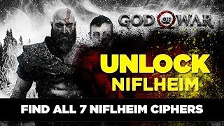 God Of War 4  All 7 Niflheim Cipher Locations Unlock Niflheim Ivaldis Workshop [upl. by Wynnie756]