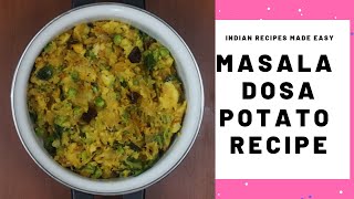 Masala Dosa Potato Recipe  Masala Dosa Potato Filling Recipe  Potato Onion Bhaji Recipe [upl. by Konrad265]