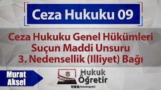 09 Ceza Hukuku Genel Hükümleri  Suçun Maddi Unsuru3Nedensellikİlliyet Bağı [upl. by Catlin128]