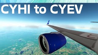 20x Timelapse GeoFS Flight from CYHI to CYEV [upl. by Otir]