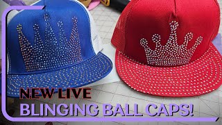 Blinging out HATS Applying Hotfix Rhinestones to hats is easy [upl. by Resay954]