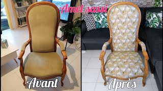 Restauré un fauteuil voltaire renovation tuto [upl. by Arik599]