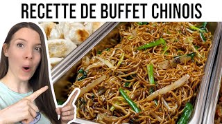 CHOW MEIN À LA SAUCE SOYA COMME AU BUFFET CHINOIS RECETTE RAPIDE ET FACILE  HOP DANS LE WOK [upl. by Ethelin]