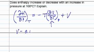 Enthalpy Pressure Dependence for a NonIdeal Gas Review [upl. by Kieger]