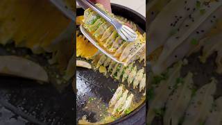 Pot stickers streetfood satisfyingvideo [upl. by Eetsim]