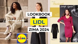 Lookbook Lidl Zima 2024  Moda damska  Sukienki spodnie legginsy swetry bluzy kurtki płaszcze [upl. by Onailimixam]