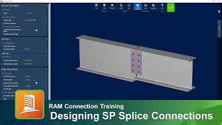 Designing Single Plate SP Splice Connections in RAM Connection [upl. by Darwin]