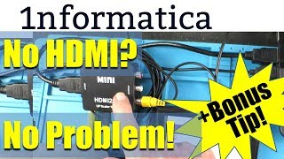 HDMI To AV Composite Video Converter HD 1080p  Mini Review [upl. by Harpp]