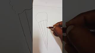 half ice cream 🍨🍦 art drawing icecream easy viralshort youtubeshort painting [upl. by Cumings]