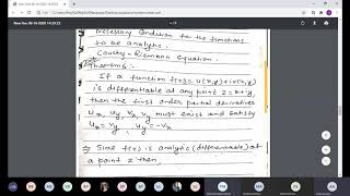 Aug 19Class1 Applied MathAA Chapter 1  Complex Analysis  CauchyRiemann Equation [upl. by Puett]