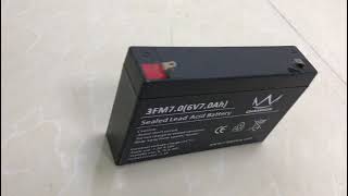 6V7AH 6V8AH UPS and alarm system power battery [upl. by Naitsirhk]