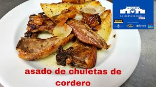 Chuletas de cordero asadas a la murciana con patatas nuevas [upl. by Ahsimaj871]