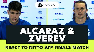 Carlos Alcaraz amp Alexander Zverev React To Nitto ATP Finals Clash 🗣 [upl. by Ynohtnacram297]