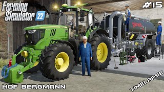 Upgrading SLURRY TANKER and spreading SLURRY  Hof Bergmann  Farming Simulator 22  Episode 15 [upl. by Ahcurb]