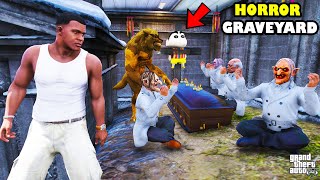 Franklin Went Inside THE HORROR GRAVEYARD In GTA 5  SHINCHAN and CHOP [upl. by Erusaert541]