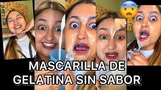 CÓMO HACER LA MASCARILLA DE GELATINA SIN SABOR 😨 [upl. by Onitsuj]