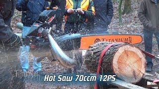 50 ccm Rollerantrieb für Hot Saw  Schnitttest  Sound  Burg 2018 Teil 56 [upl. by Raffaj663]