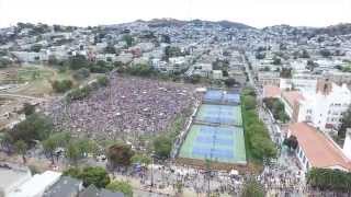 Dyke March  San Francisco Pride 2015 Aerial View [upl. by Enaile]