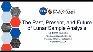 HAL mtg Sept 2024  The Past Present and Future of Lunar Sample Analysis [upl. by Chenee]