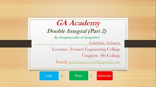 Double Integrals  Part 2  Changing order of integration [upl. by Bander]