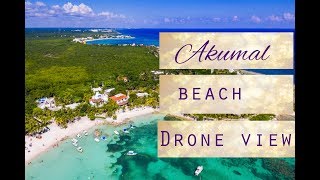 Akumal Riviera Maya Akumal bay drone video footage DJI Phantom Standard 3 [upl. by Cordey]